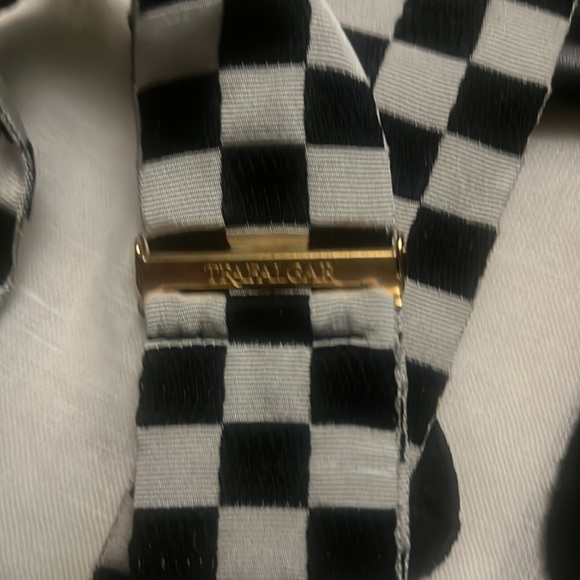 Checkered Suspenders Black and White - Picture 2 of 3